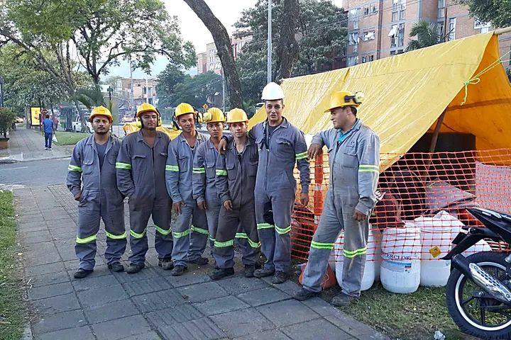 Equipo de trabajo de Diterra con elementos de protección personal.